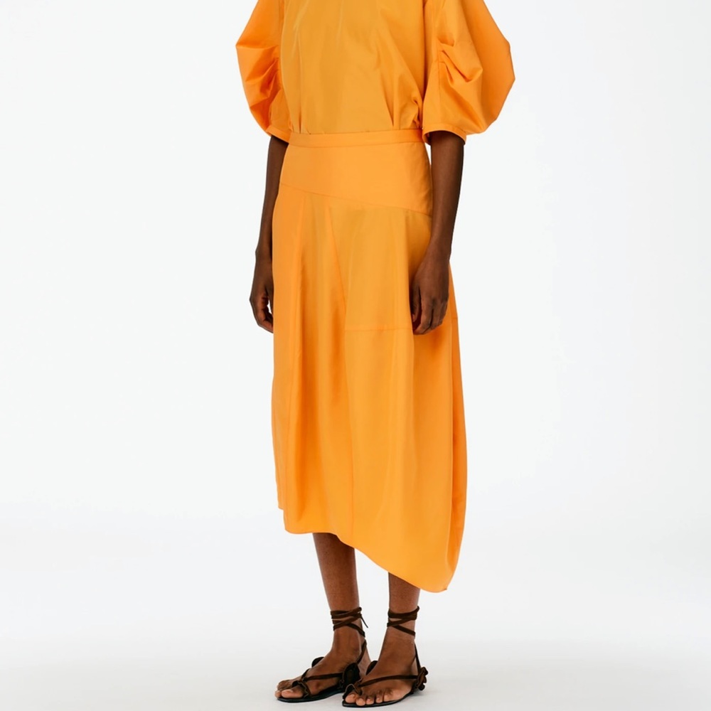 Tibi Italian Sporty Nylon Asymmetrical Balloon Skirt